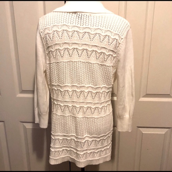 Spring Mercer Duster Grandpa Sweater Cable Knit M - Picture 2 of 9